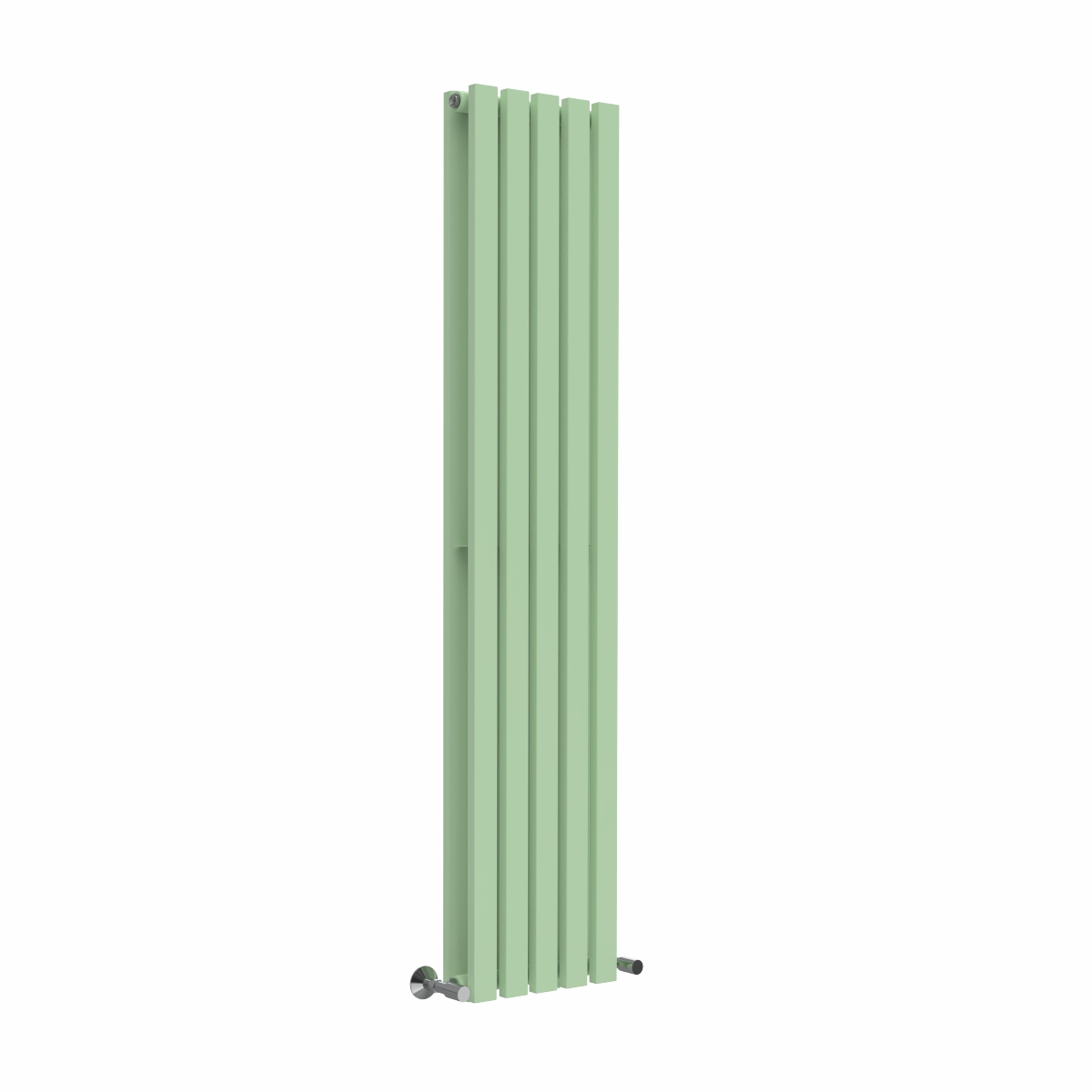 Lulea 1600 x 340mm Pastel Green Double Flat Panel Vertical Designer Radiator