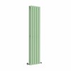 Lulea 1600 x 340mm Pastel Green Double Flat Panel Vertical Designer Radiator