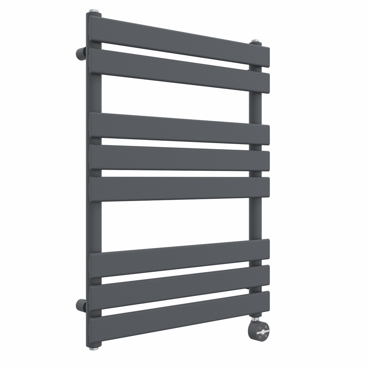 Juva 800 x 600mm Sand Grey Flat Panel Thermostatic Touch Control Electric Heated Towel Rail