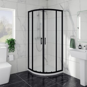 Ennerdale - 800 x 800mm Quadrant Shower Enclosure - Black