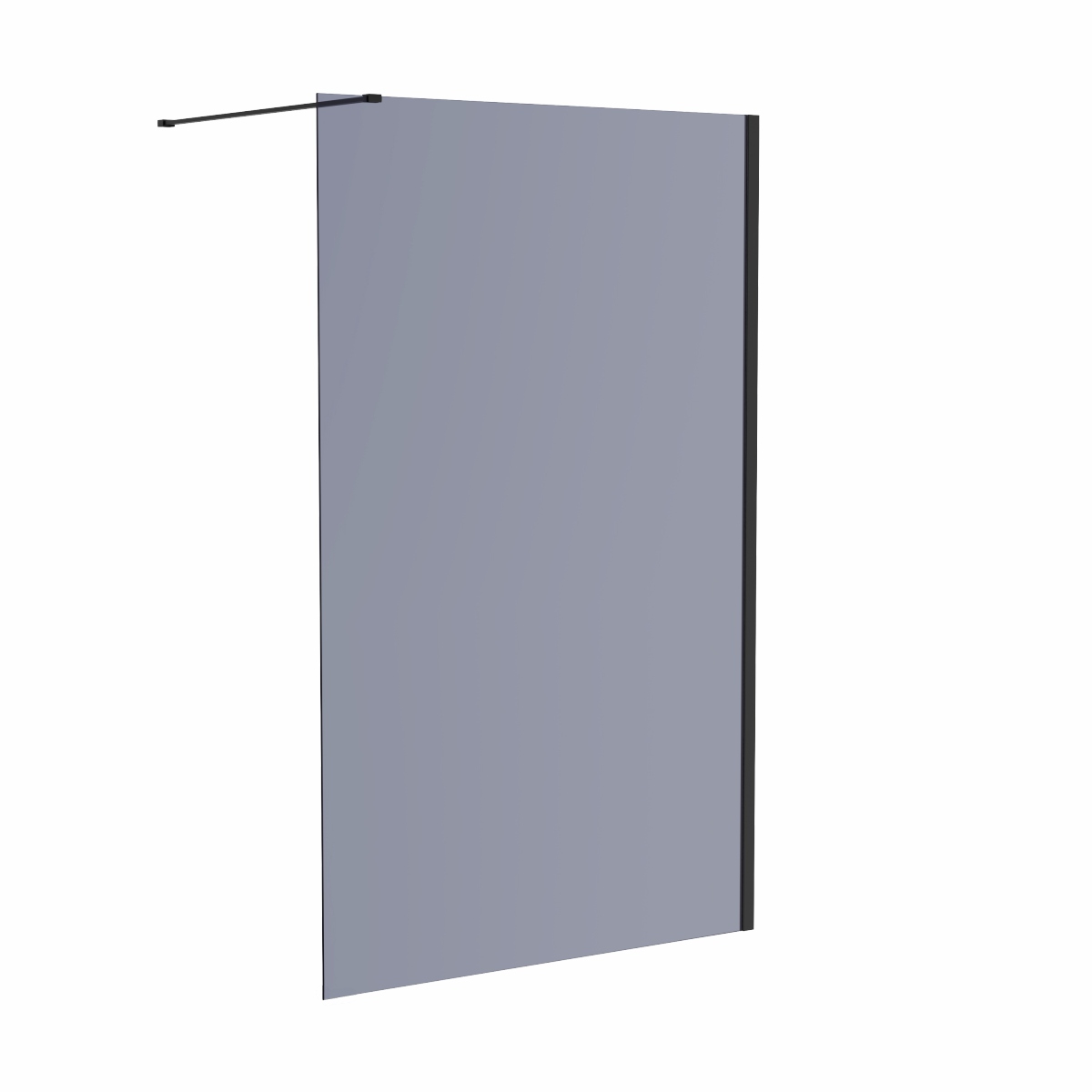 Wasdale - 1400mm Wet Room Screen - Black Smoked
