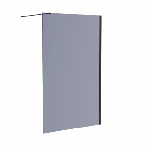 Wasdale - 1400mm Wet Room Screen - Black Smoked