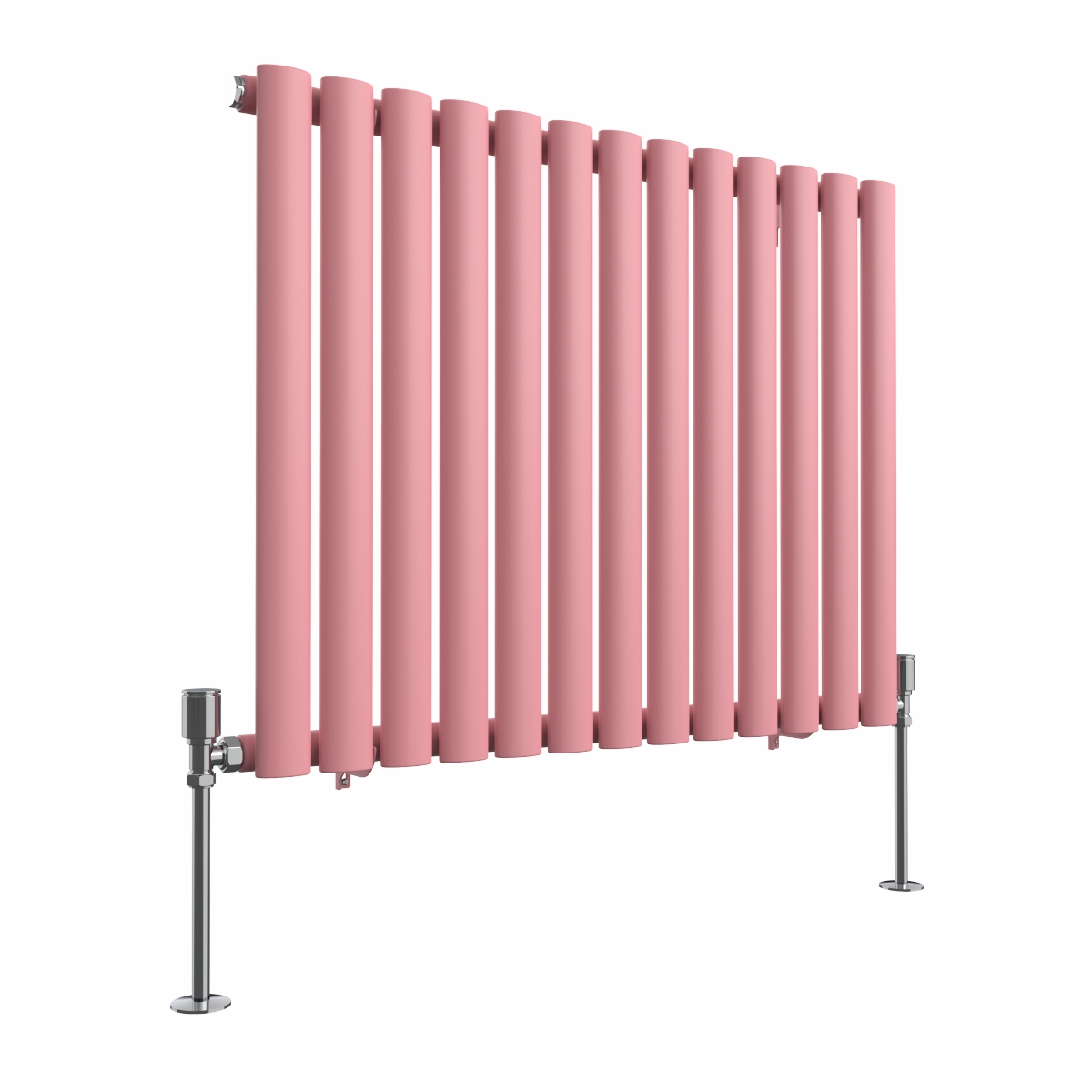 Norden 600 x 768mm Rose Clair Pink Single Horizontal Oval Column Designer Radiator