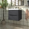 Avon Anthracite Wall Hung Basin Drawer Vanity Unit - 600mm