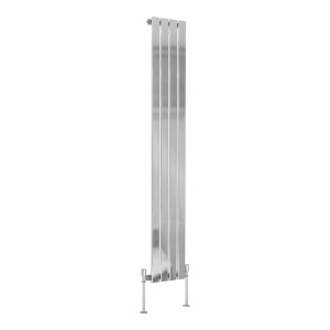 Karlstad 1600 x 274mm Chrome Single Vertical Flat Panel Designer Radiator