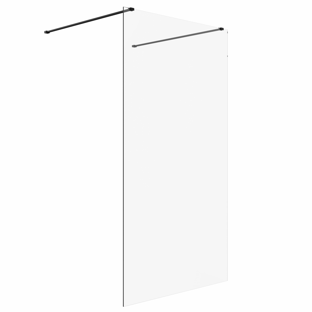 Wasdale 1100mm Black Walk Through Wet Room Screen