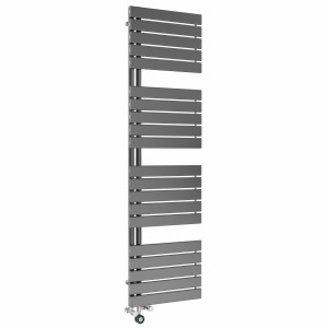 Kristiansund 1800 x 500mm Dual Fuel Gunmetal Thermostatic Touch Control Wifi Electric Heated Towel Rail
