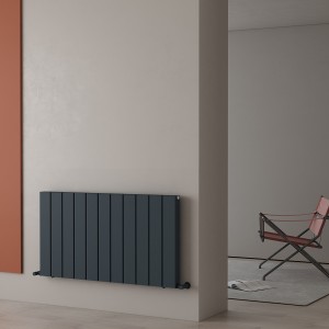 Carisa Angers Double 600 x 1095mm Anthracite Designer Aluminium Radiator