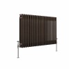 Bern 600 x 1010mm Black Copper Triple Horizontal Column Radiator