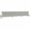 Classic  450 x 2390mm Porcelain White Triple Column Cast Iron Radiator - 38 Sections