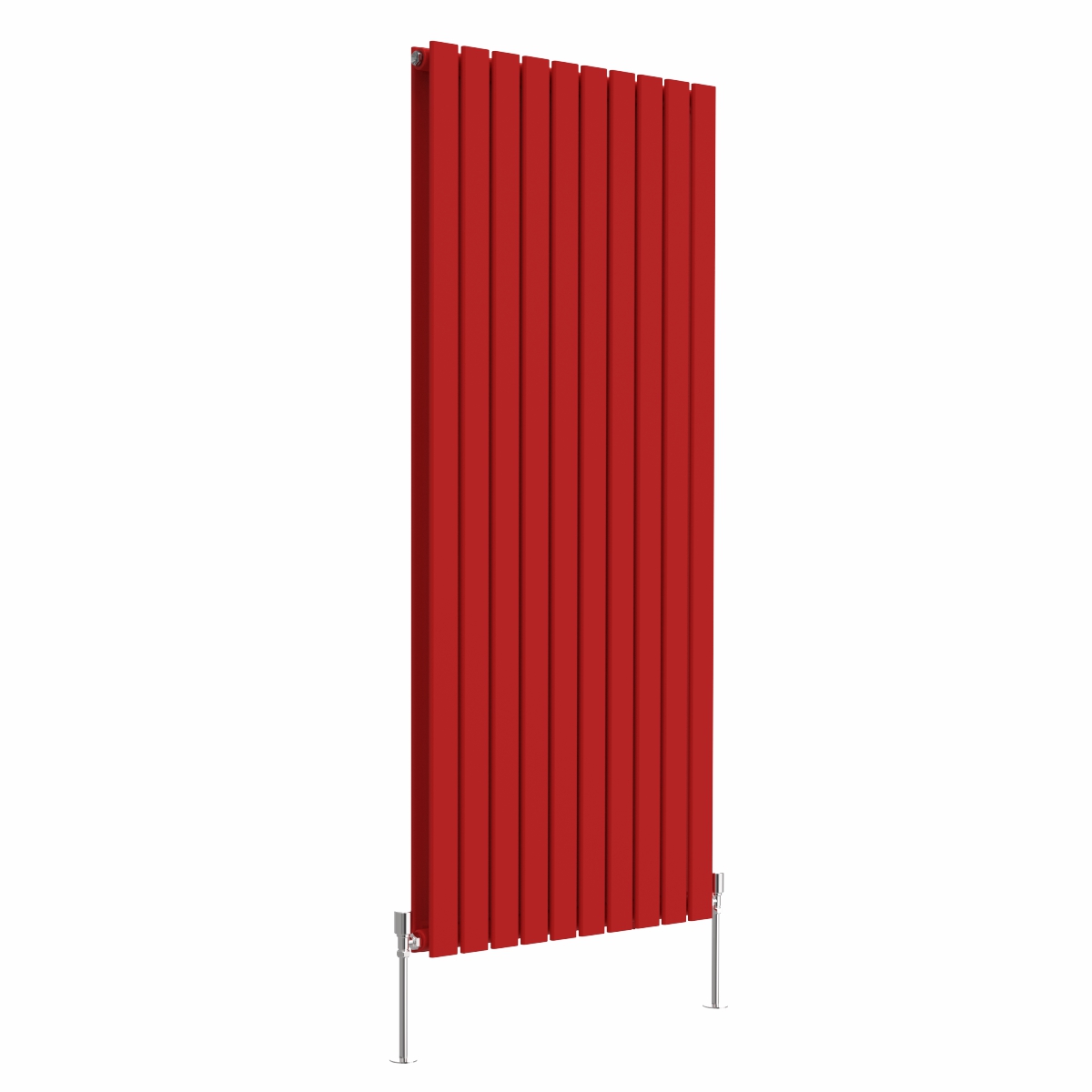 Karlstad 1600 x 682mm Signal Red Double Flat Panel Vertical Designer Radiator