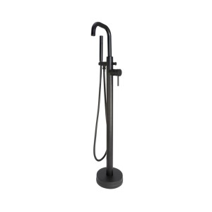 Eden Modern Freestanding Bath Shower Mixer Tap with Hand Shower Matt Black