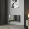 Karlstad 600 x 886mm Chrome Single Horizontal Flat Panel Designer Radiator