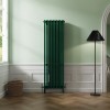 Bern 1800 x 560mm Traditional Moss Green Vertical Four Column Radiator