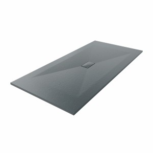 Terra - 2000x1000mm Slate Effect Rectangle Shower Tray Anthracite