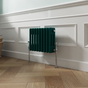 Bern 300 x 425mm Blue Green Triple Horizontal Column Radiator