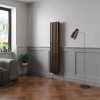 Norden 1600 x 355mm Black Copper Double Vertical Oval Column Designer Radiator