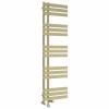 Koli 1600 x 450mm Dual Fuel Brushed Brass Thermostatic Touch Control Electric Heated Towel Rail