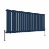 Karlstad 600 x 1430mm Sapphire Blue Single Horizontal Flat Panel Designer Radiator