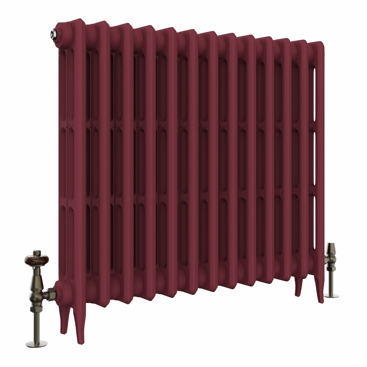 Classic  745 x 840mm  Farrow & Ball Eating Room Red Triple Column Cast Iron Radiator - 13 Sections