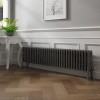 Bern 300 x 1460mm Black Silver Four Column Horizontal Traditional Radiator