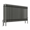 Bern 600 x 1190mm Raw Metal Four Column Horizontal Traditional Radiator
