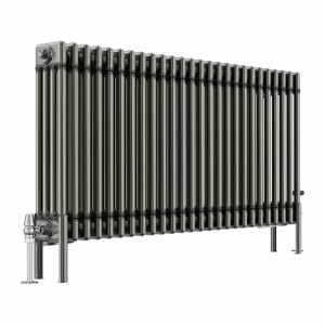 Bern 600 x 1190mm Raw Metal Four Column Horizontal Traditional Radiator