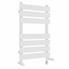 Juva 650 x 400mm Dual Fuel White Flat Panel Simple Electric Heated Towel Rail