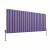 Karlstad 600 x 1430mm Elegant Purple Double Horizontal Flat Panel Designer Radiator