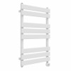 Juva 800 x 500mm White Flat Panel Thermostatic Touch Control Electric Heated Towel Rail