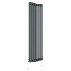 Bern 1800 x 560mm Anthracite Double Column Vertical Traditional Radiator