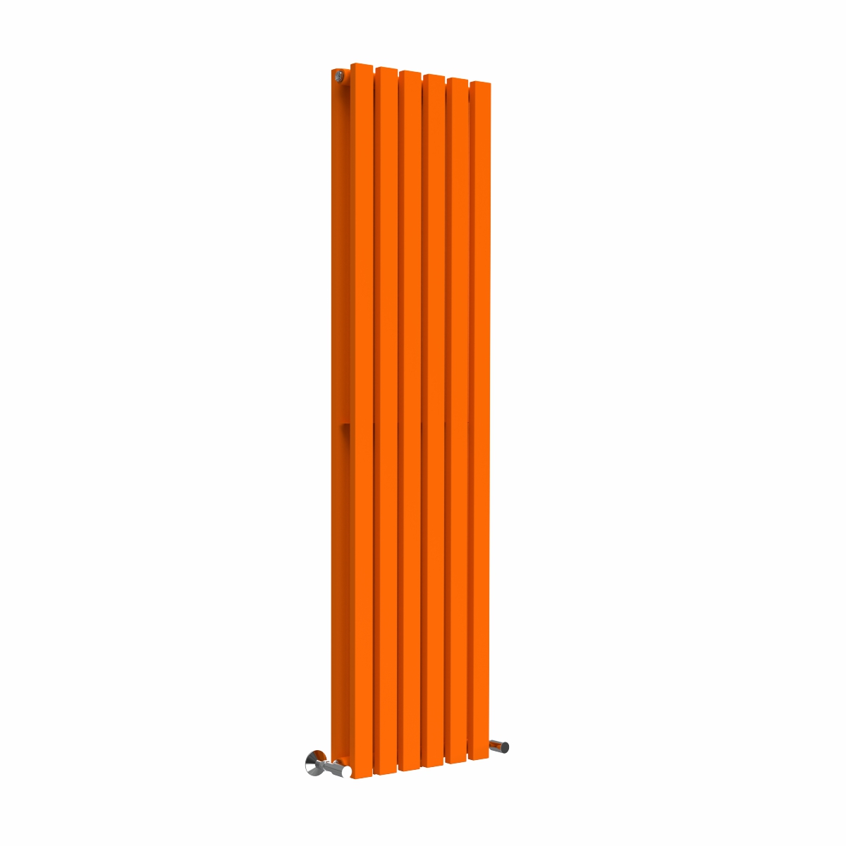 Lulea 1600 x 410mm Bright Orange Double Flat Panel Vertical Designer Radiator