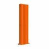 Lulea 1600 x 410mm Bright Orange Double Flat Panel Vertical Designer Radiator