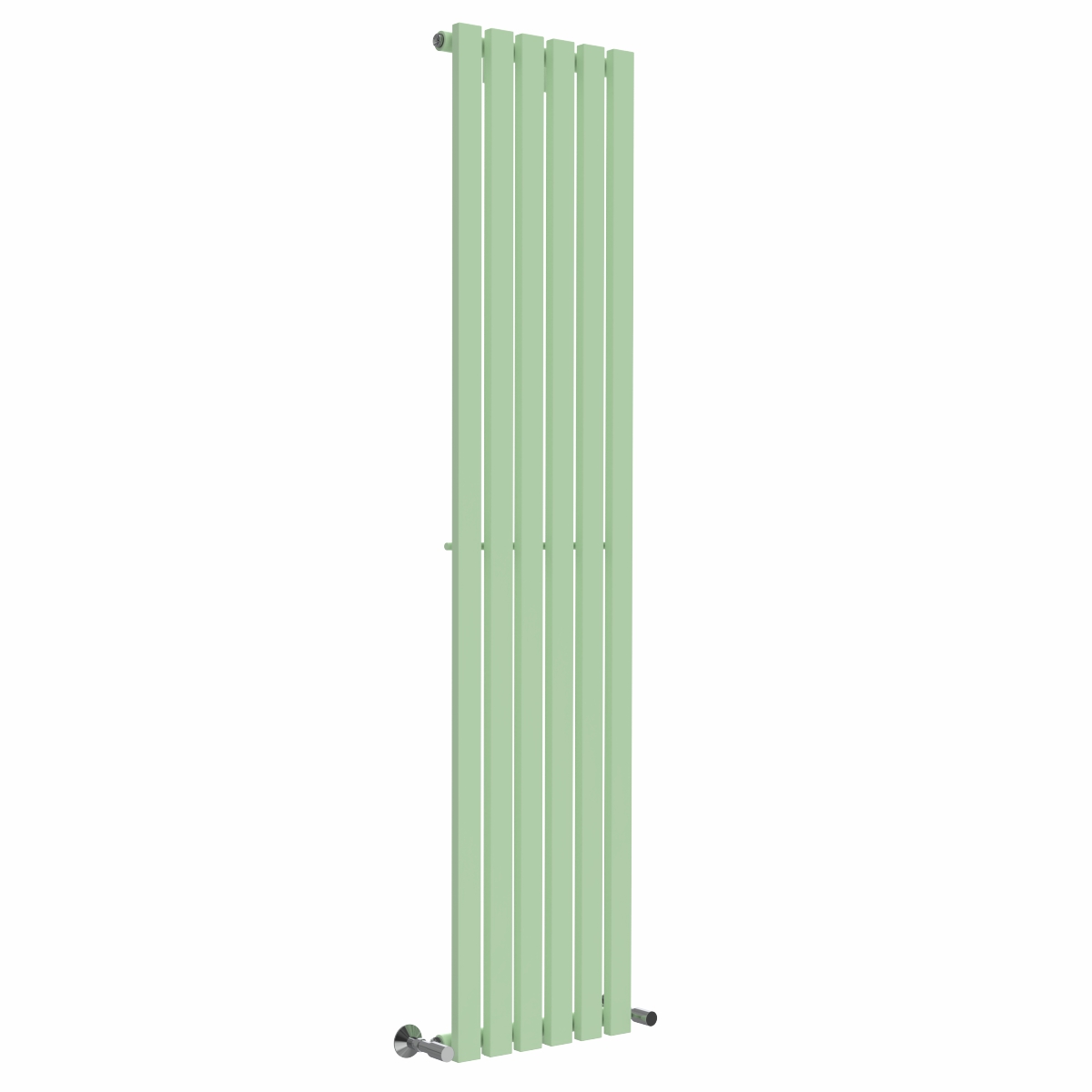 Lulea 1800 x 410mm Pastel Green Single Flat Panel Vertical Designer Radiator