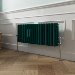 Bern 300 x 830mm Blue Green Triple Horizontal Column Radiator