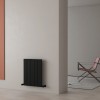Carisa Nemo 600 x 470mm Black Designer Aluminium Radiator