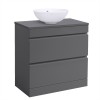 Tonic II Floor Standing Vanity Unit and Countertop Basin 800mm Grey