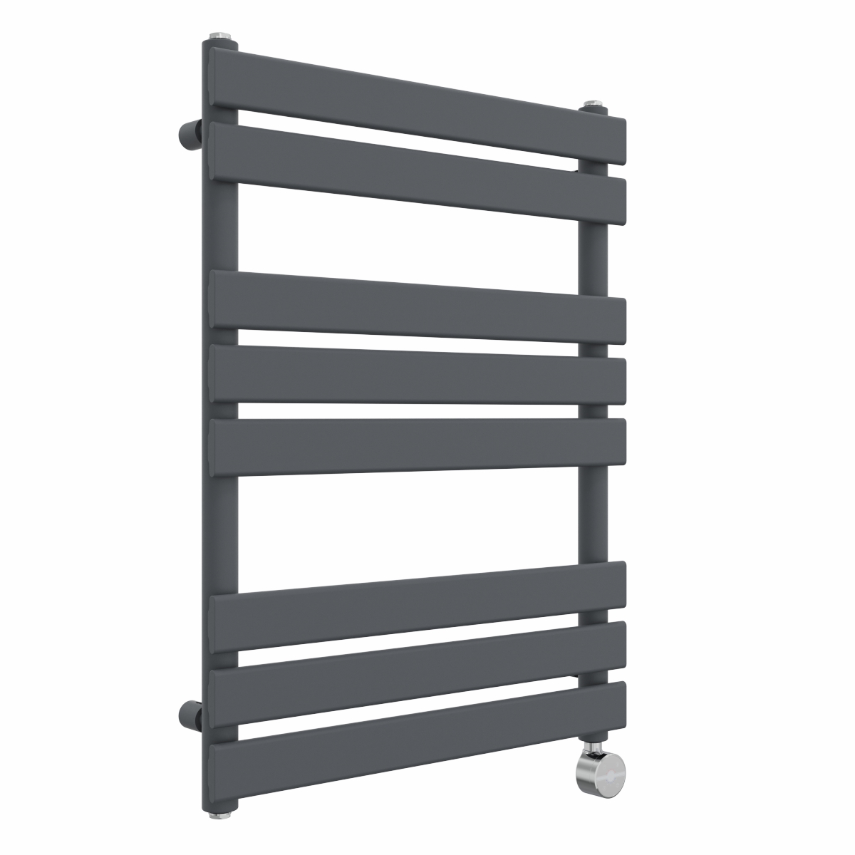 Juva 800 x 600mm Sand Grey Flat Panel Thermostatic Touch Control Electric Heated Towel Rail
