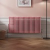 Bern 600 x 1190mm Rose Pink Double Column Horizontal Traditional Radiator