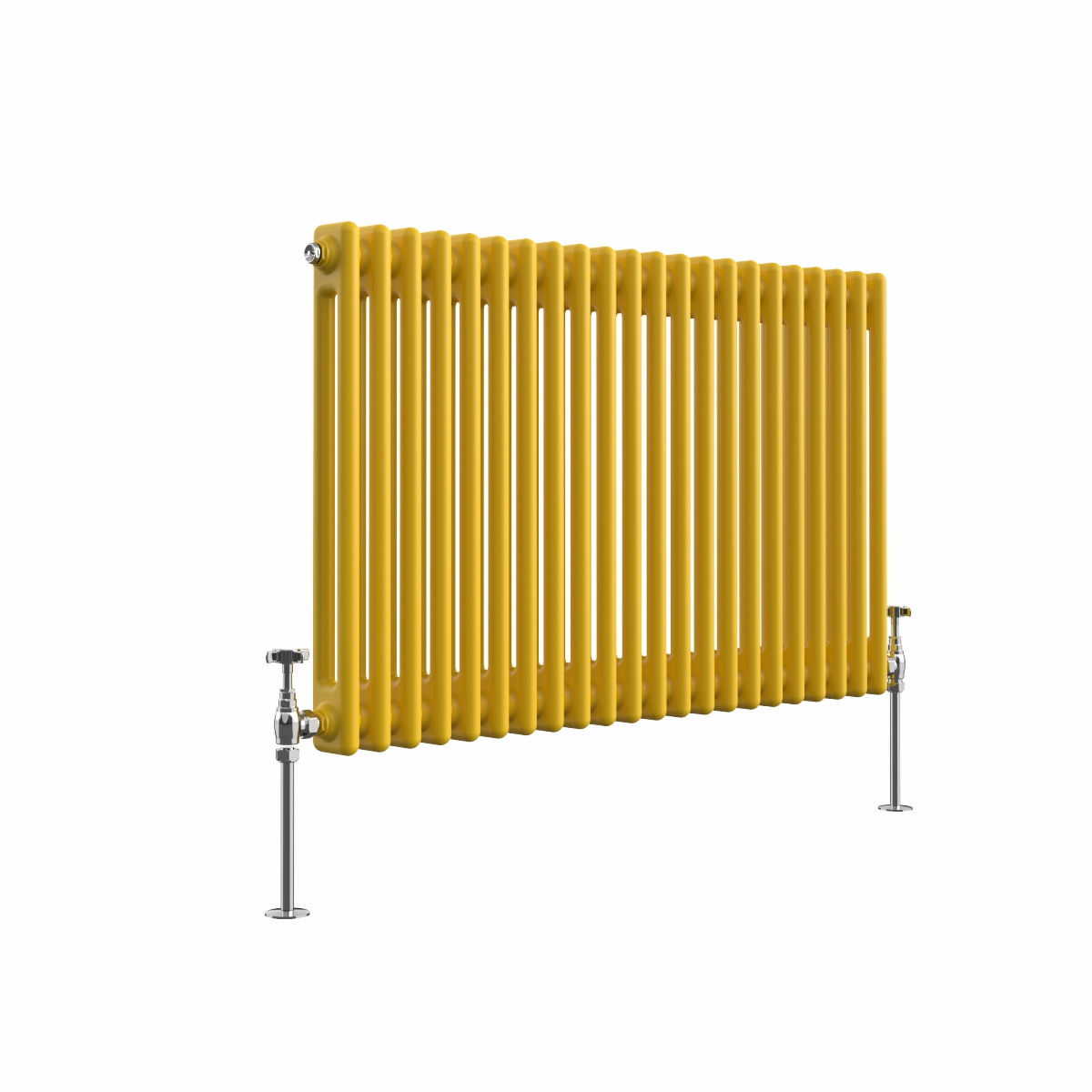 Bern 600 x 1010mm Zinc Yellow Double Column Horizontal Traditional Radiator