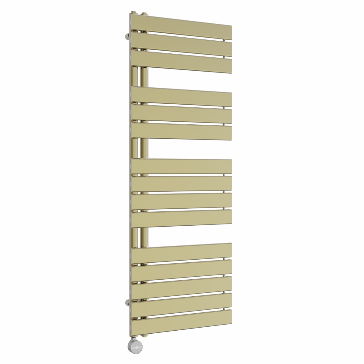 Kristiansund 1380 x 500mm Brushed Brass Thermostatic Touch Control Electric Heated Towel Rail