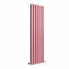 Lulea 1800 x 480mm Rose Clair Pink Double Vertical Flat Panel Designer Radiator
