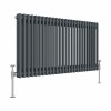 Bern 600 x 1190mm Anthracite Double Horizontal Column Radiator