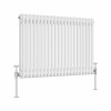 Bern 600 x 1010mm White Double Horizontal Column Radiator