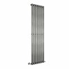 Lulea 1800 x 480mm Black Silver Single Vertical Flat Panel Designer Radiator