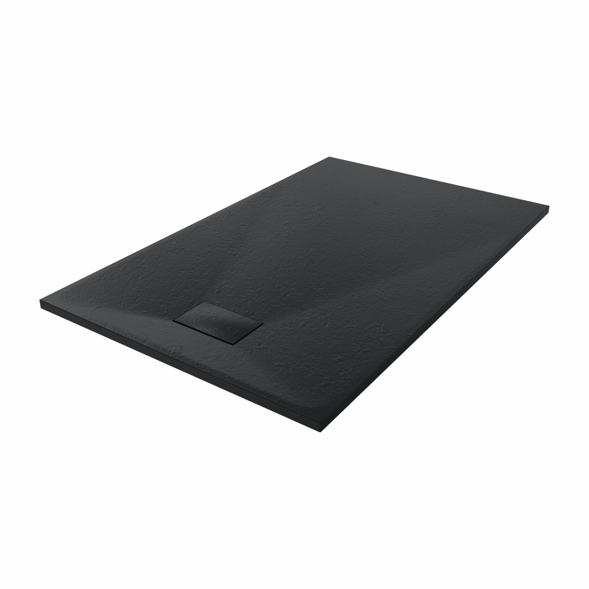 Terra - 1400x900mm Slate Effect Rectangle Shower Tray Black