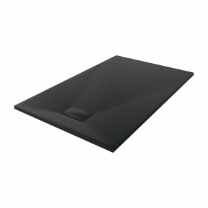 Terra - 1400x900mm Slate Effect Rectangle Shower Tray Black