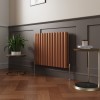 Norden 600 x 768mm Metallic Bronze Double Oval Column Horizontal Designer Radiator