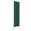 Norden 1600 x 473mm Moss Green Single Oval Column Vertical Designer Radiator