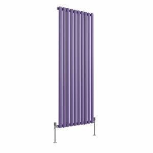 Norden 1600 x 591mm Elegant Purple Single Vertical Oval Column Designer Radiator